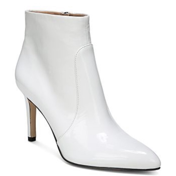 Sam Edelman Shoes - Sam Edelman White Patent Leather Booties